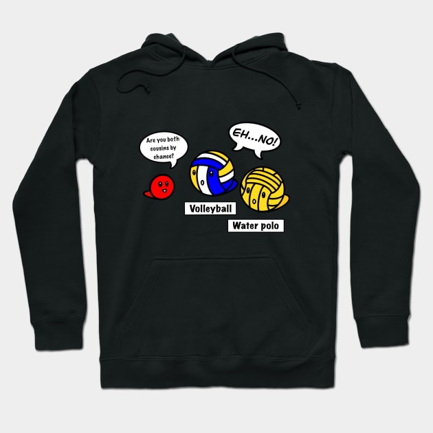 Funny volleyball and water polo Hoodie by Andrew Hau